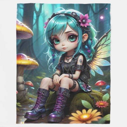 Woodsy Fairy Dolls Fleece Deken (Voorkant)
