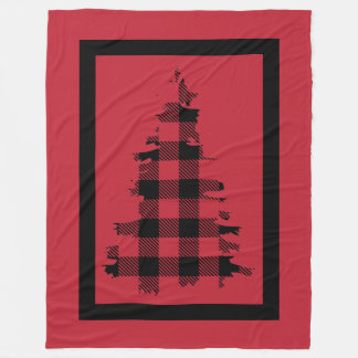Woodsy Red en Black Pset Fleece Blanket