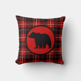 Woodsy Red Plaid Beer Print Kussen