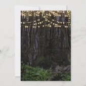 Woodsy Tree Sparkle Lights Forest Rustic Wedding Kaart (Achterkant)