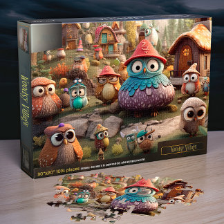 Woodsy Village. 30x20-inch 1014-jigzaapuzzel voor Legpuzzel