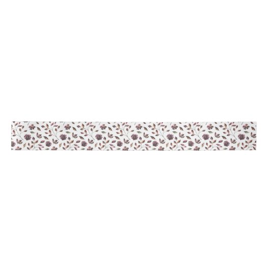 Woodsy Wine Floral Wreath Lint (Voorkant)