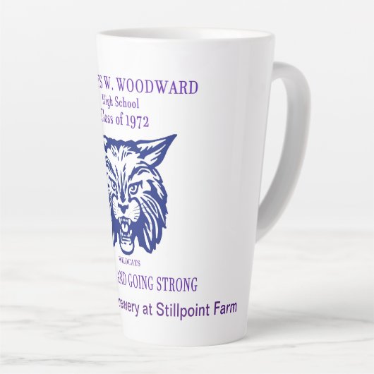 Woodward Class of 1972 50th Reunion Latte Mok (Rechterhoek)