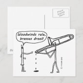 Woodwinds Rule, Brasses Drool Briefkaart (Voorkant / Achterkant)