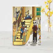 Woodwork Joinery Cats Kaart (Gele Bloem)