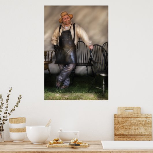 Woodworker - De Stoel Maker Poster (Keuken)
