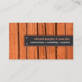 Woodworking Contractor Business Card Template Visitekaartje