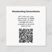 Woodworking Craftsman Finish Wood Texture Code Vierkante Visitekaartje (Achterkant)