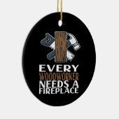 Woodworking Gift Keramisch Ornament (Rechts)