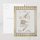 Woodworking Plane Patent Briefkaart (Voorkant / Achterkant)