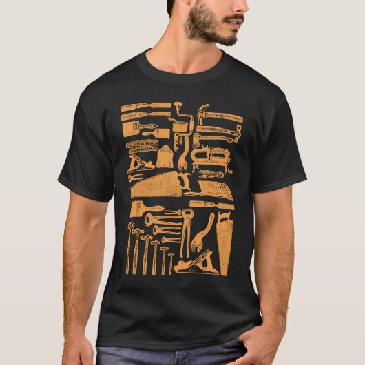 Woodworking tools and accessories t-shirt (Voorkant)