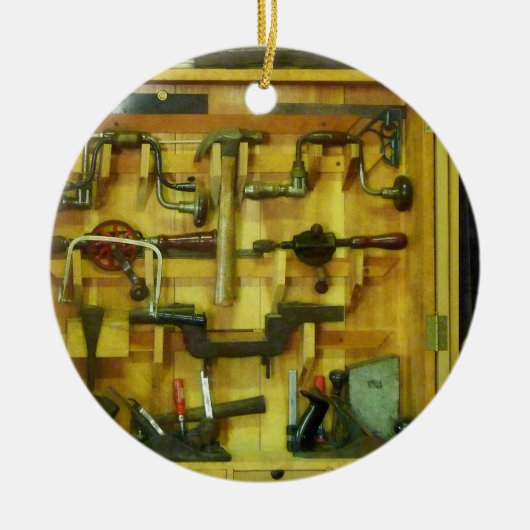Woodworking Tools Keramisch Ornament (Voorkant)