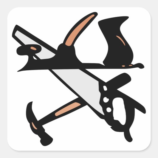 Woodworking Tools Vierkante Sticker (Voorkant)