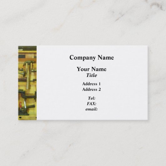 Woodworking Tools Visitekaartje (Voorkant)