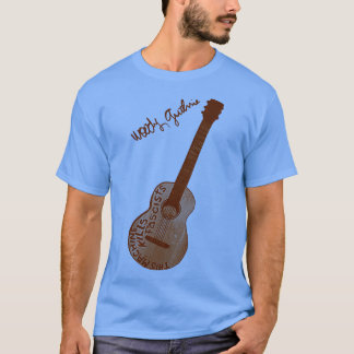 Woody Guthrie Deze machine doodt fascisten gitaar T-shirt