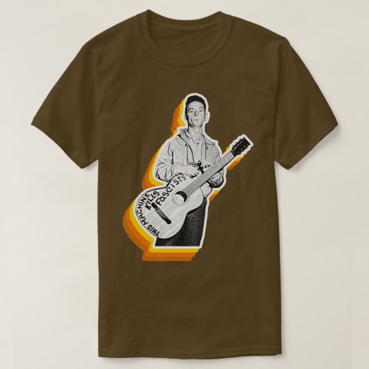 Woody Guthrie Retro Fade T-shirt (Design voorkant)