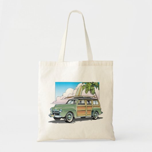 Woody met Surf Board Beach Bag Tote Bag (Voorkant)