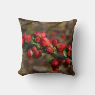 Woody Red Blooms Kussen