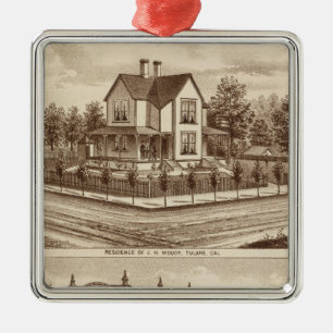 Woody res, Bank of Tulare Metalen Ornament