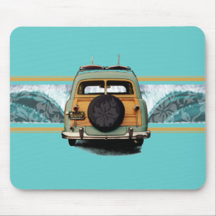 Woody Wave Aqua Mousepad Muismat