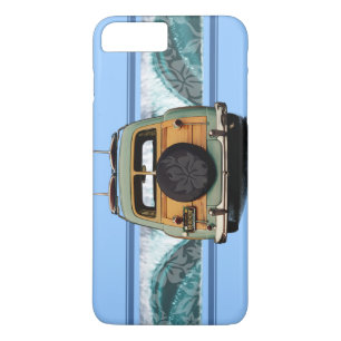 Woody Wave Hawaïaanse Surf Illustratie iPhone 8 Plus / 7 Plus Hoesje