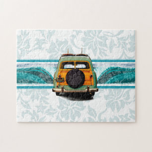 Woody Wave Hawaiian Surf Illustratie Legpuzzel