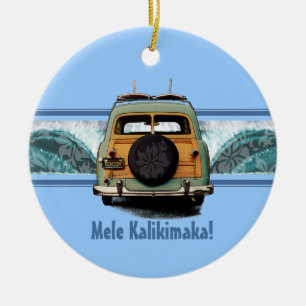 Woody Wave Surf Ornament