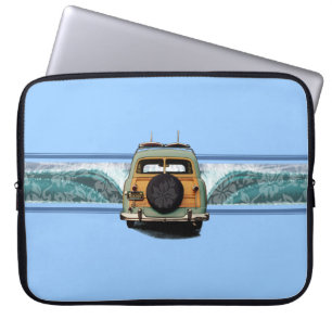 Woody Wave Surfer Neopreen Wetsuit Laptop Sleeve