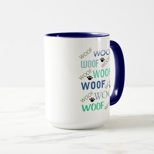 WOOF All Over Coffee Mok (Voorkant rechts)