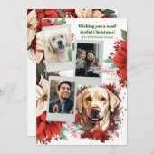 Woof-derful Labrador Retriever Familie Kerstmis Feestdagenkaart (Voorkant / Achterkant)