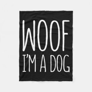 Woof Een Hond T-Shirt Mannen Vrouwen Kinderen Hall Fleece Deken
