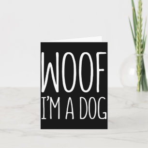 Woof Een Hond T-Shirt Mannen Vrouwen Kinderen Hall Kaart