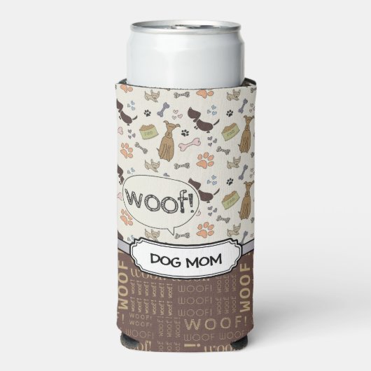 WOOF! Hondenliefhebber - Puppies patroon gepersona (Seltzer Voorkant)