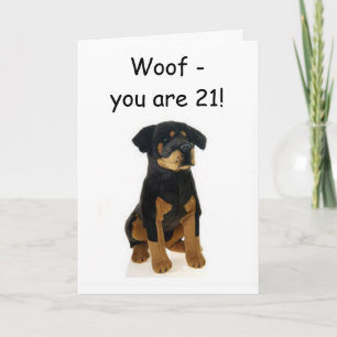 WOOF - JE BENT 21! GEWELDIGE TIJD KAART