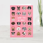 Woof Jij Bent Van Mij Hond Gezicht Patroon Kaart (Voorkant)