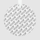 WOOF Typographie Chien Empreinte de patte Moderne (dos)