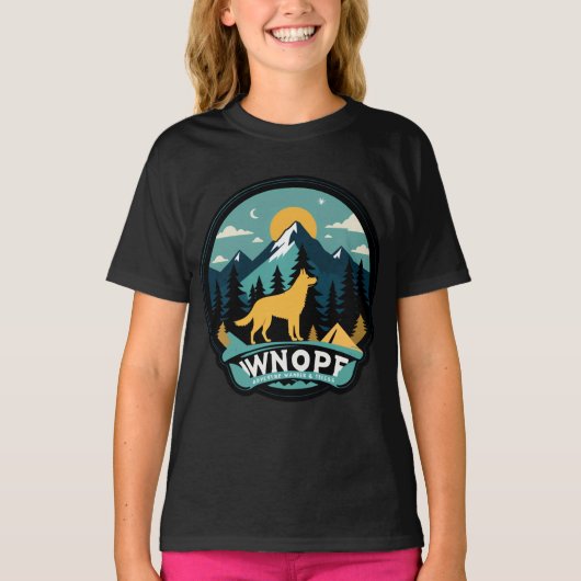 Woof & Wander – Adventure Dog T-shirt (Voorkant)