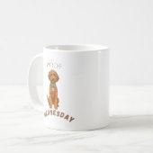 Woof Wednesday Customizable Doodle Mug Koffiemok (Voorkant links)