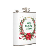 Woof Woof Christmas Flask - Customizable Text  Heupfles (Rechts)