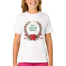 Woof Woof Christmas Shirt - Customizable Text 