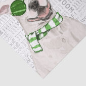 Woof Woordkunst en Kerst Pit Bull Dog Tissuepapier (Detail)