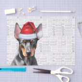 Woof Word Art and Christmas Doberman Pinscher Dog Tissuepapier (Craft)