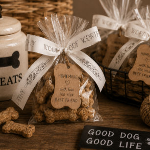 Woof Worthy Thuisgemaakte hondenbrokken Wit & Br Lint