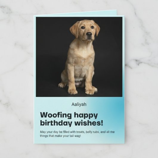 Woofing Bonne carte Labrador d'anniversaire