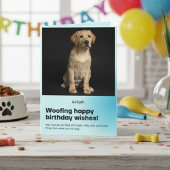 Woofing Bonne carte Labrador d'anniversaire