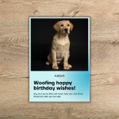 Woofing Happy Birthday Labrador Kaart