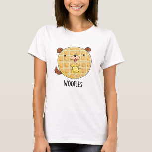 Woofles Funny Doggy Waffle Pun T-shirt