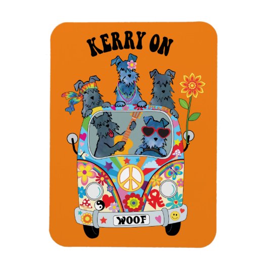 Woofstock Kerry Blue Terrier Magnet Magneet (Verticaal)