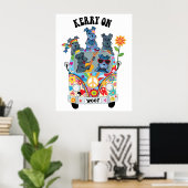 Woofstock Kerry Blue Terrier Poster (Thuiskantoor)