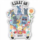 Woofstock Kerry Blue Terrier Vinyl Sticker (Voorkant)